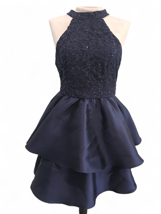 B Darlin Dresses & Skirts - Elegant Navy Halter Dress B.DARLIN SIZE 5/6 STYLE#Q801P074